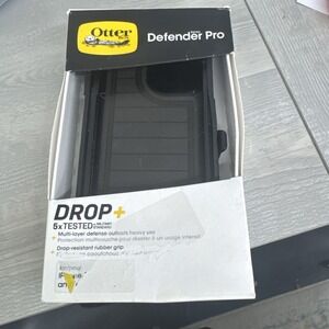 OtterBox Defender Pro Rugged Case Black for iPhone 15/14/13 Drop-Resistant
